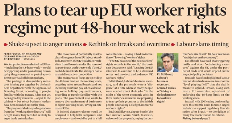 Financial Times front page 15/01/2021