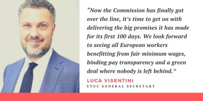 Luca Visentini quote on the new European Commission 