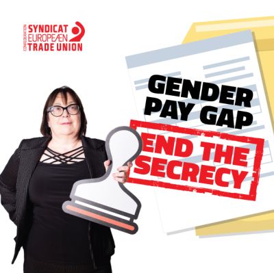 ETUC Deputy General Secretary Esther Lynch campaigns to end the secrecy over the gender pay gap 