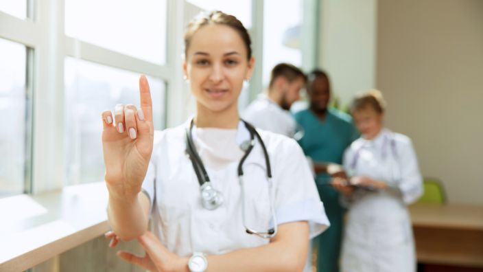 hospital workers