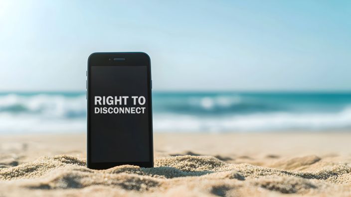Phone abandoned on a beach